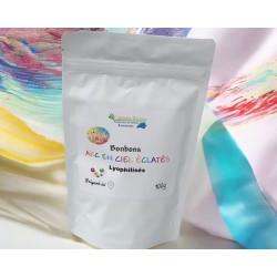 Bonbons arc en ciel éclatés lyophilisés 100g